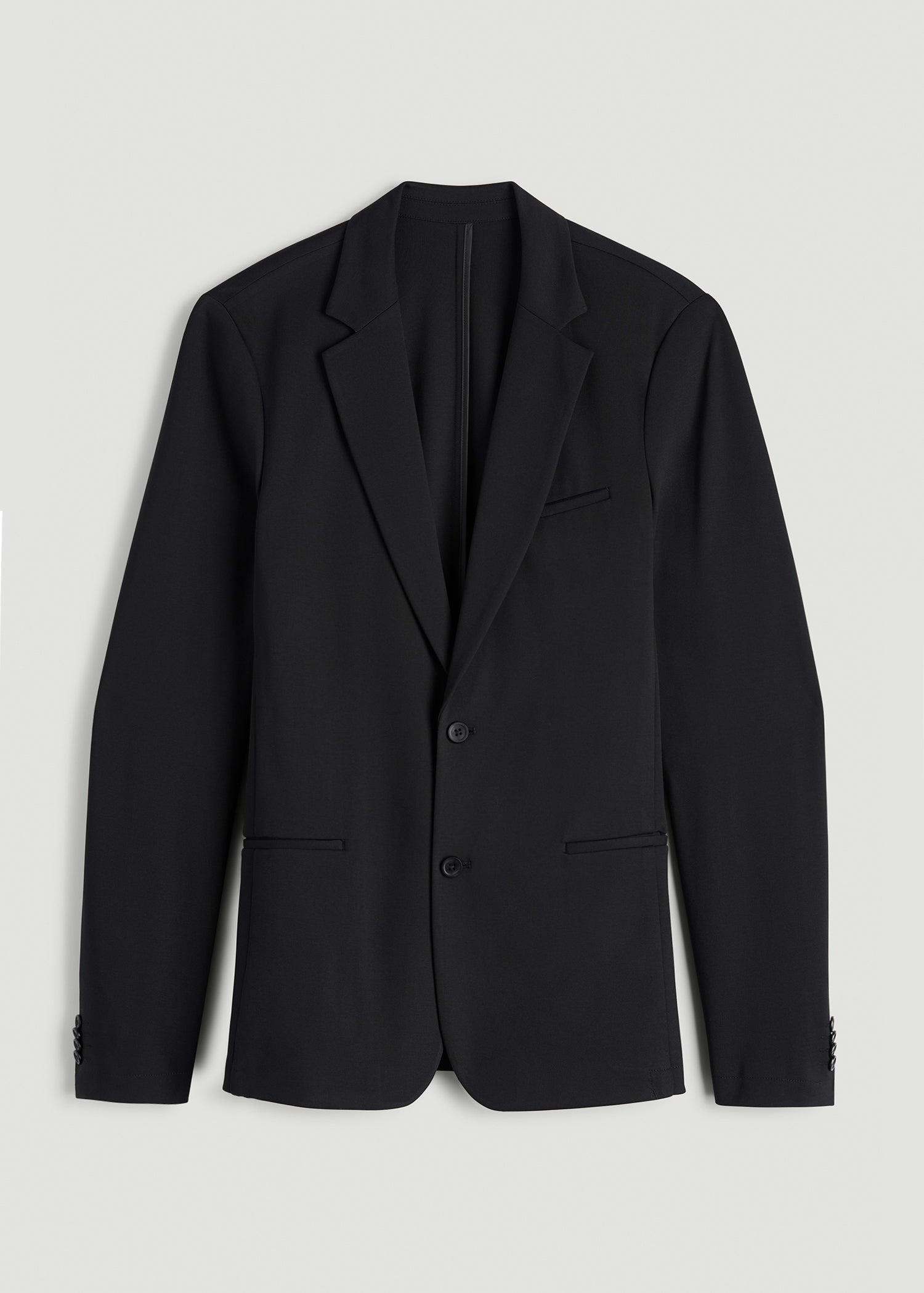 Flex Tech Suit Jacket for Tall Men in Black Product Image