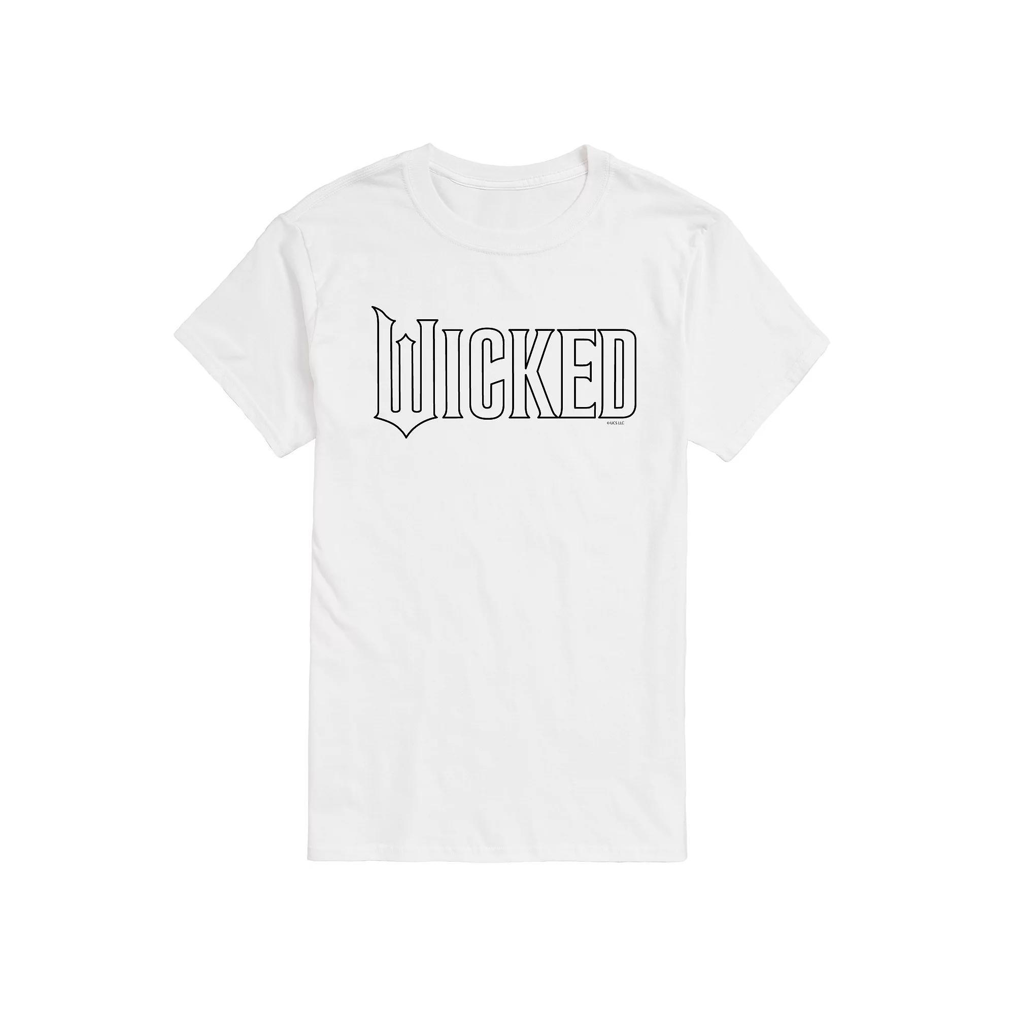 Men's Wicked Outline Logo Graphic Tee, Size: Medium, White Product Image