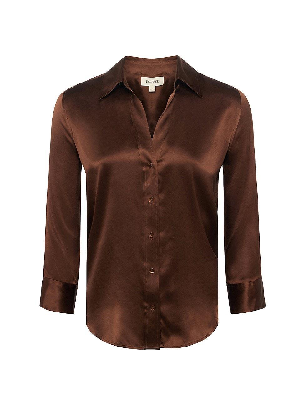 LAgence Dani Silk Charmeuse Blouse Product Image