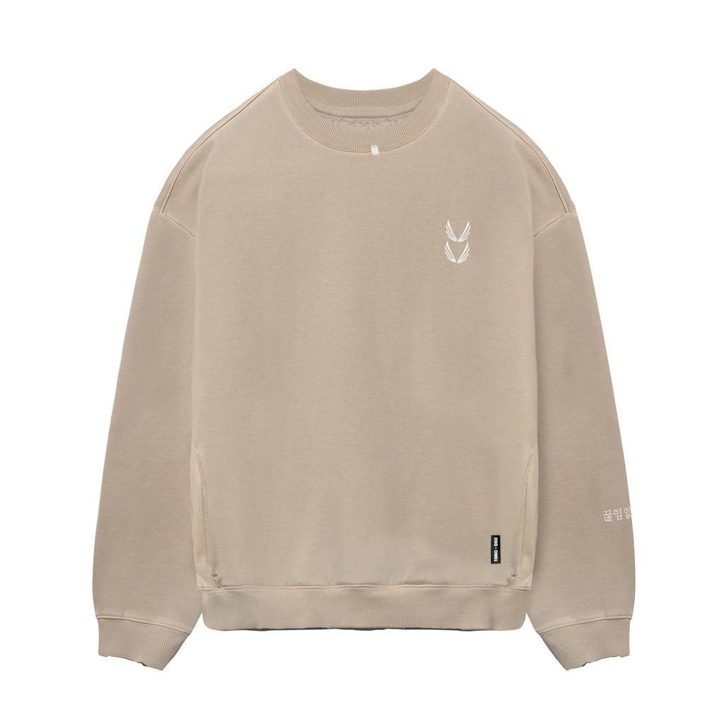 0861. Tech Essential™ Distressed Crewneck - Faded Chai Product Image