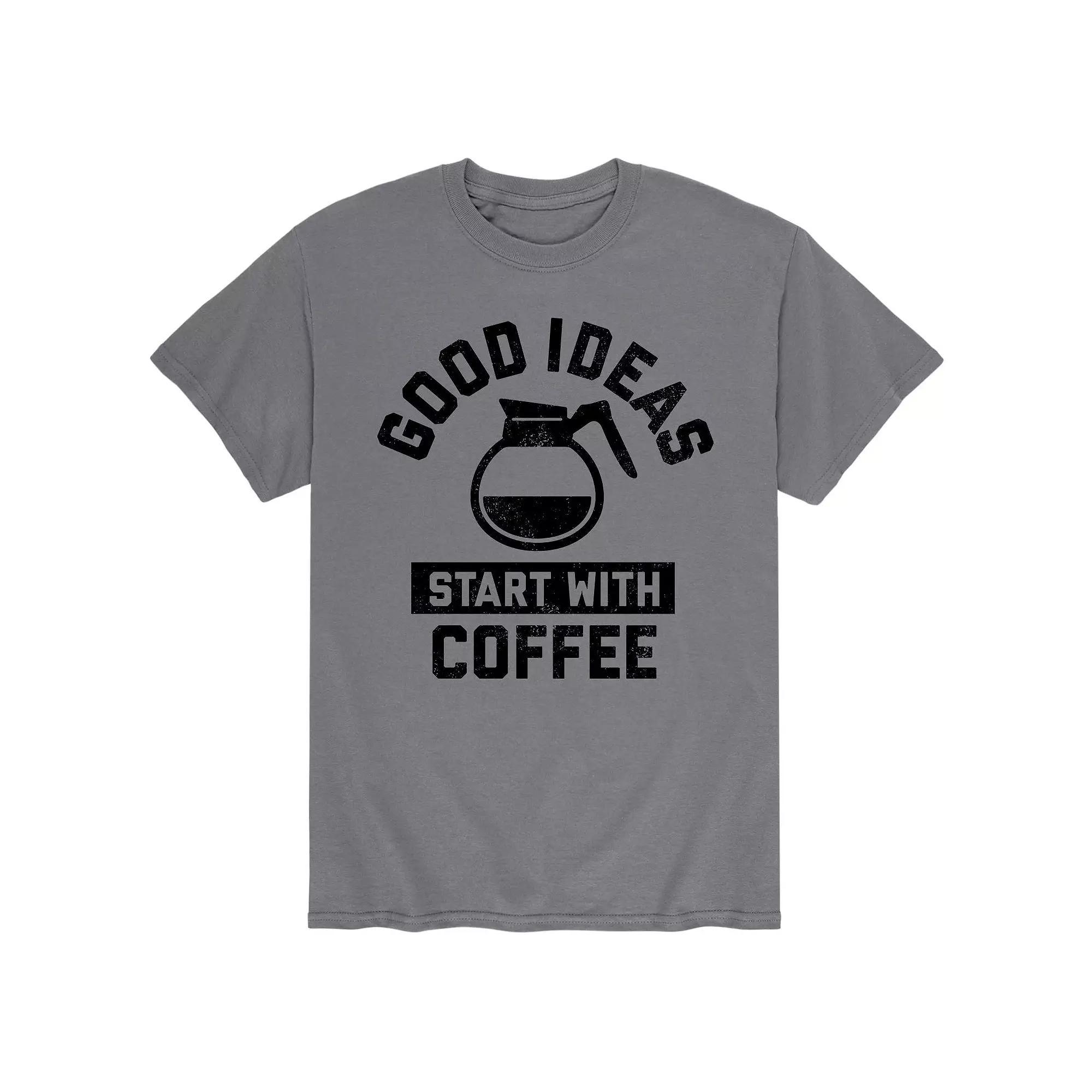 Men's Good Ideas Coffee Tee, Size: Large, Grey 2 Product Image