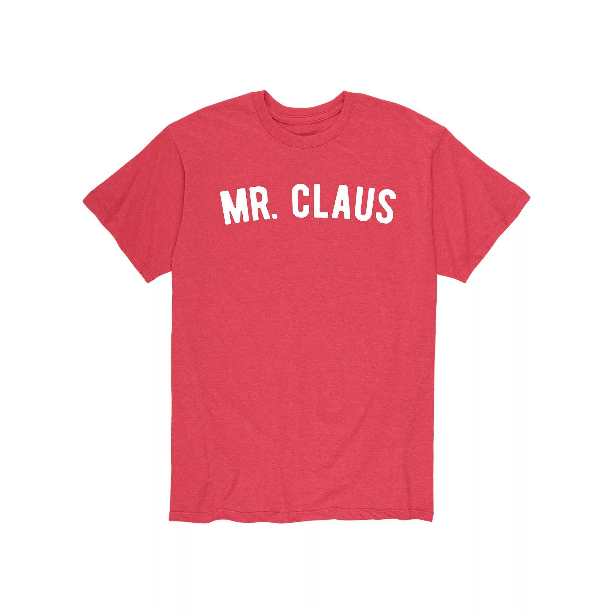 Mens Mr. Claus Tee Grey Red Product Image