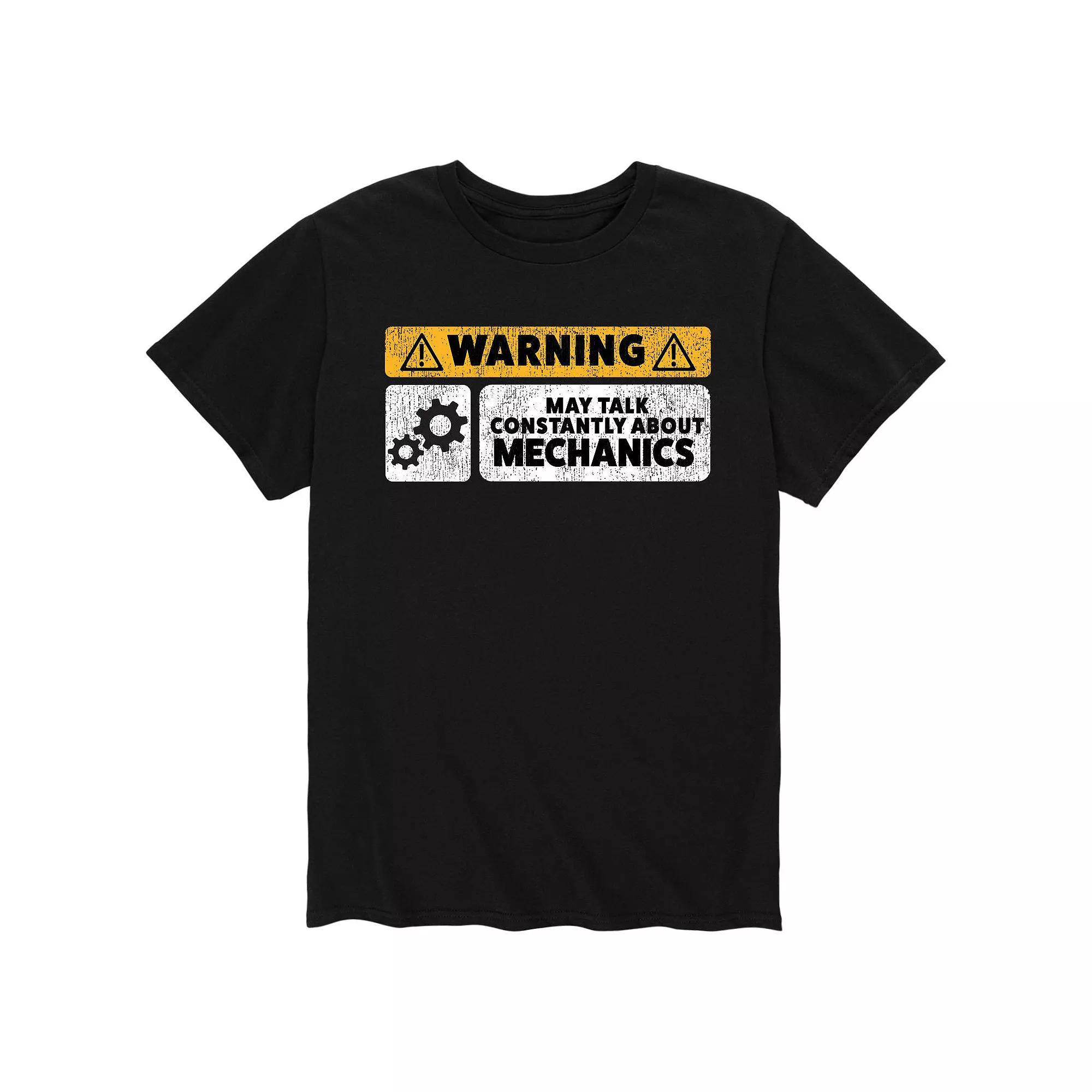 Mens Warning May Talk Constantly Tee Product Image