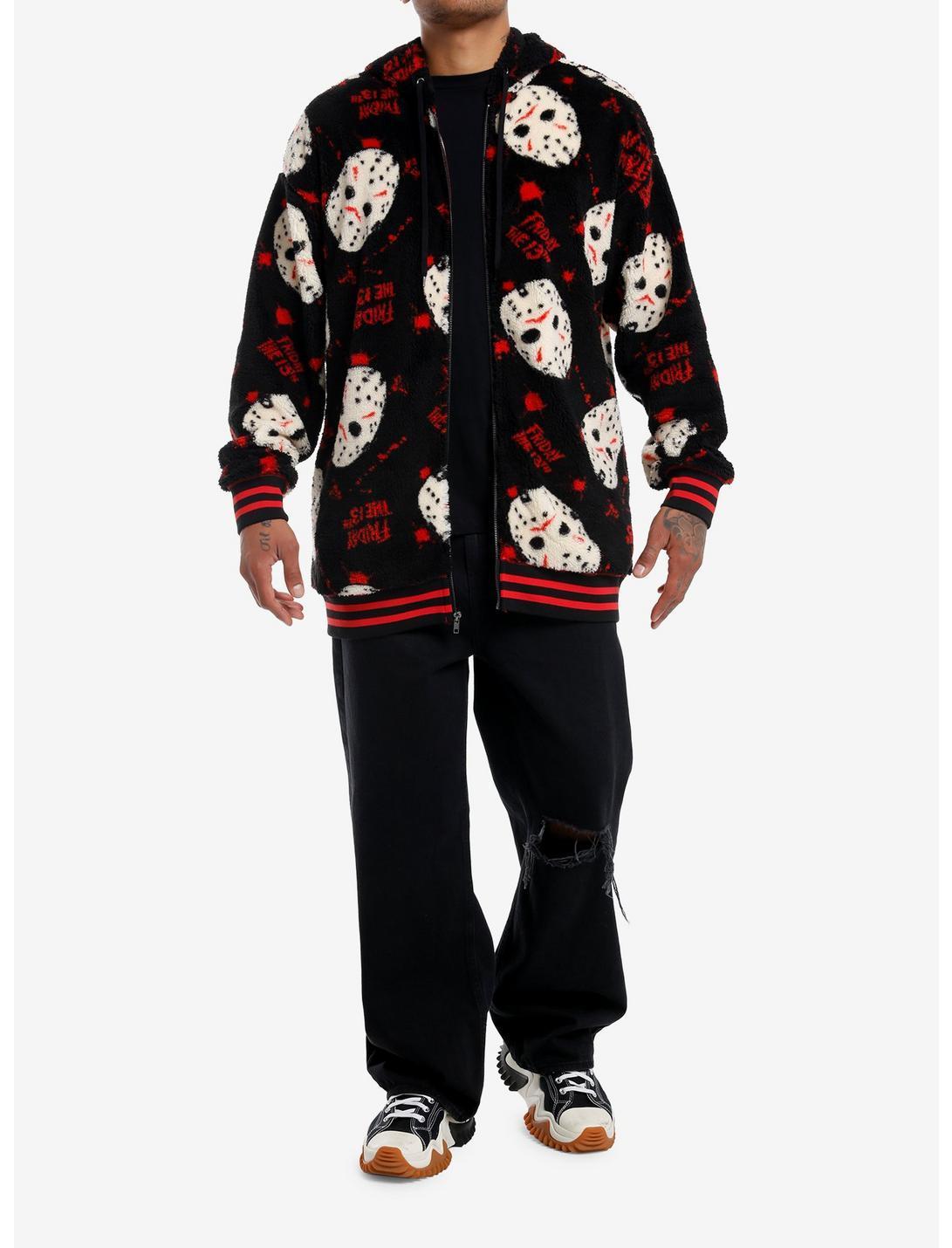 Friday The 13th Jason Mask Fuzzy Oversized Hoodie Product Image