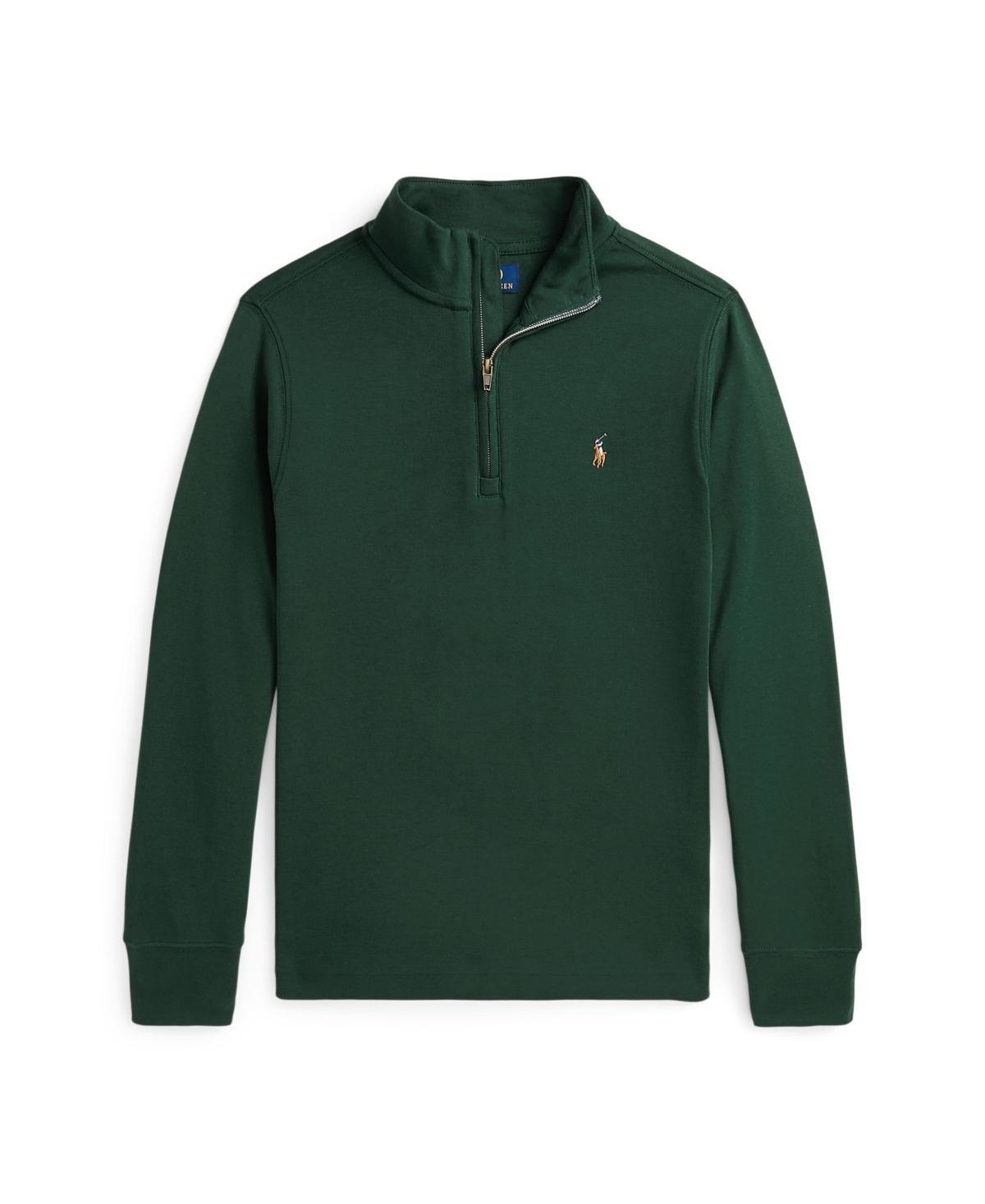 Polo Ralph Lauren Big Boys Cotton Interlock Quarter-Zip Pullover Sweatshirt Product Image
