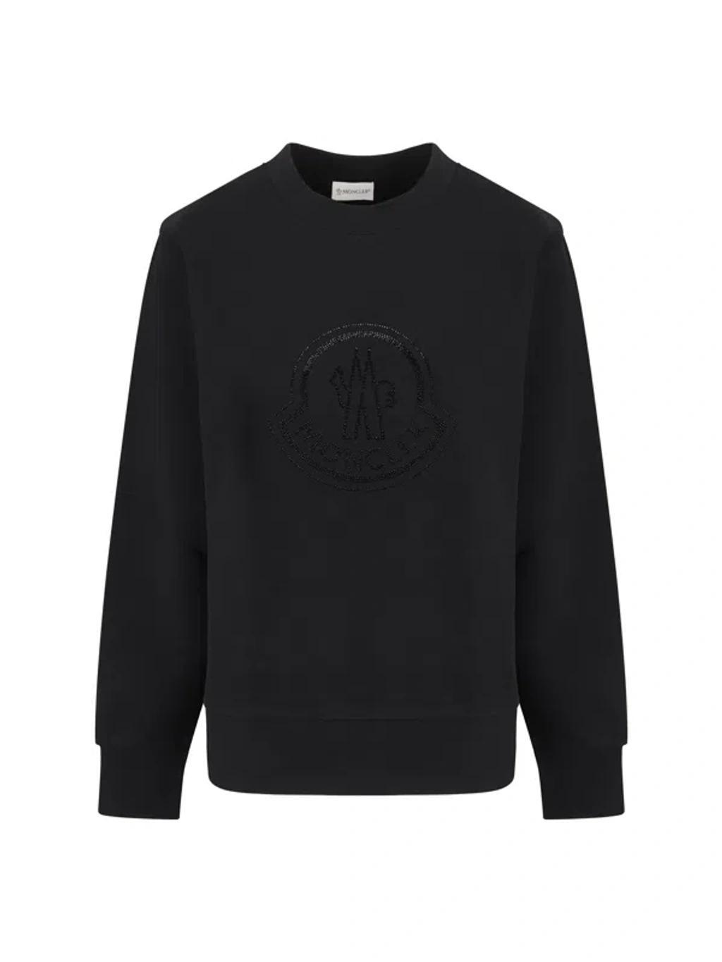 MONCLER Black Cotton Sweatshirt Product Image