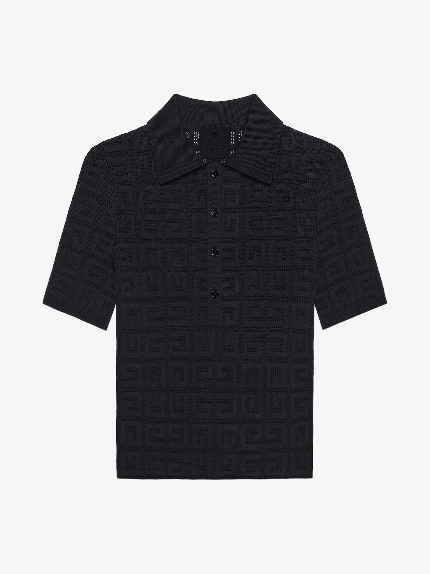 Slim fit polo in 4G jacquard Product Image
