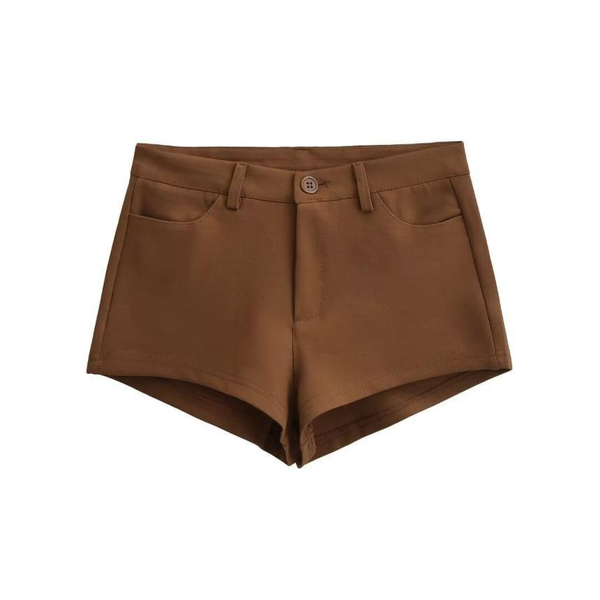 Low Rise Plain Hot Pants Product Image