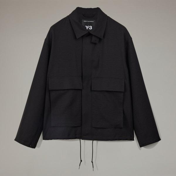 adidas Y-3 Sport Uniform Coach Jacket Clear Grey XS Mens Product Image