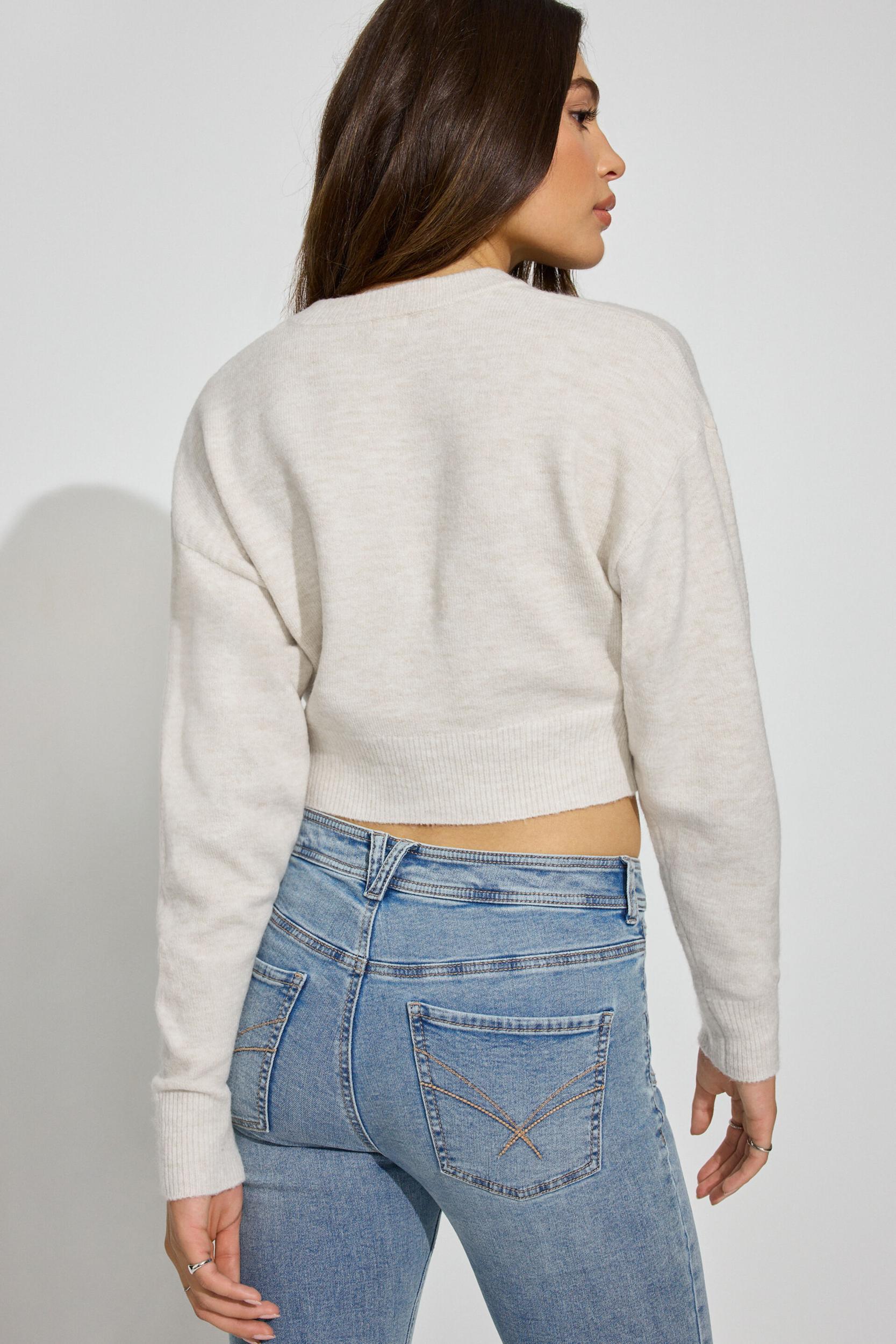 Serene Deep V-Neck Long Sleeve Top Product Image