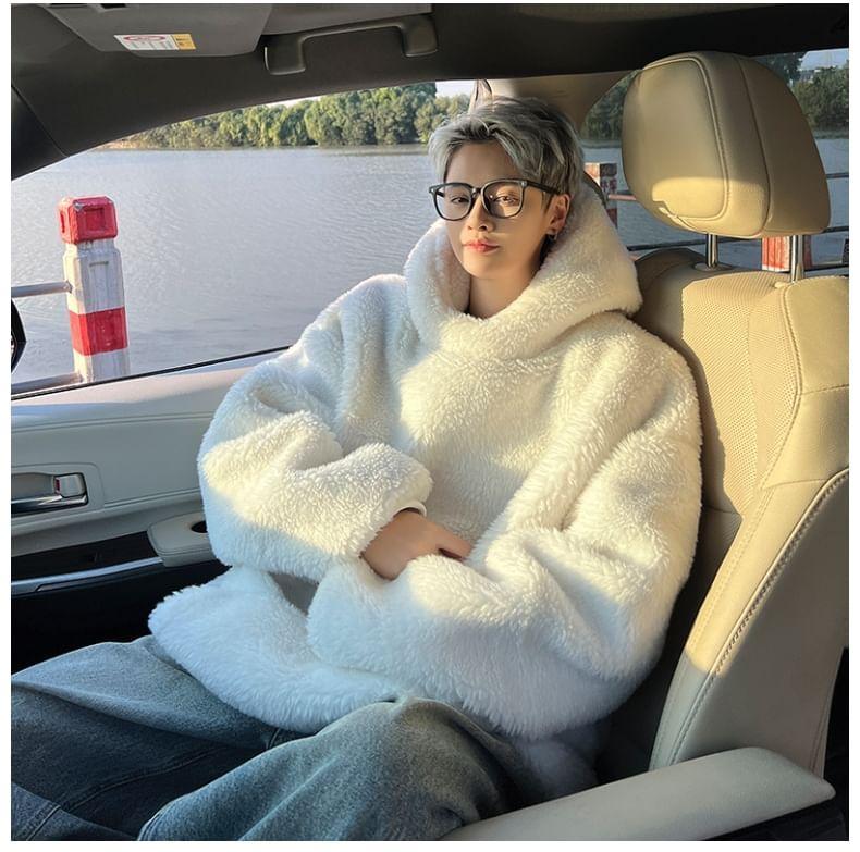 Plain Fluffy Oversized Hoodie Product Image