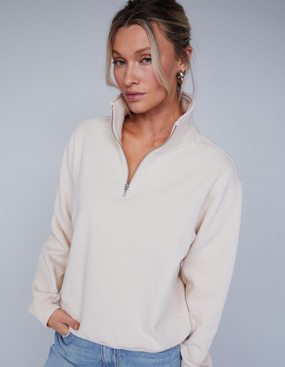 TILLYS Quarter Zip Womens Sweatshirt Product Image