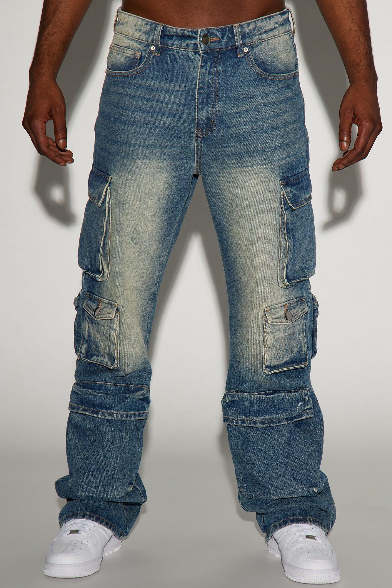 Stay Looking Rigid Straight Carpenter Jeans - VintageBlueWash Product Image