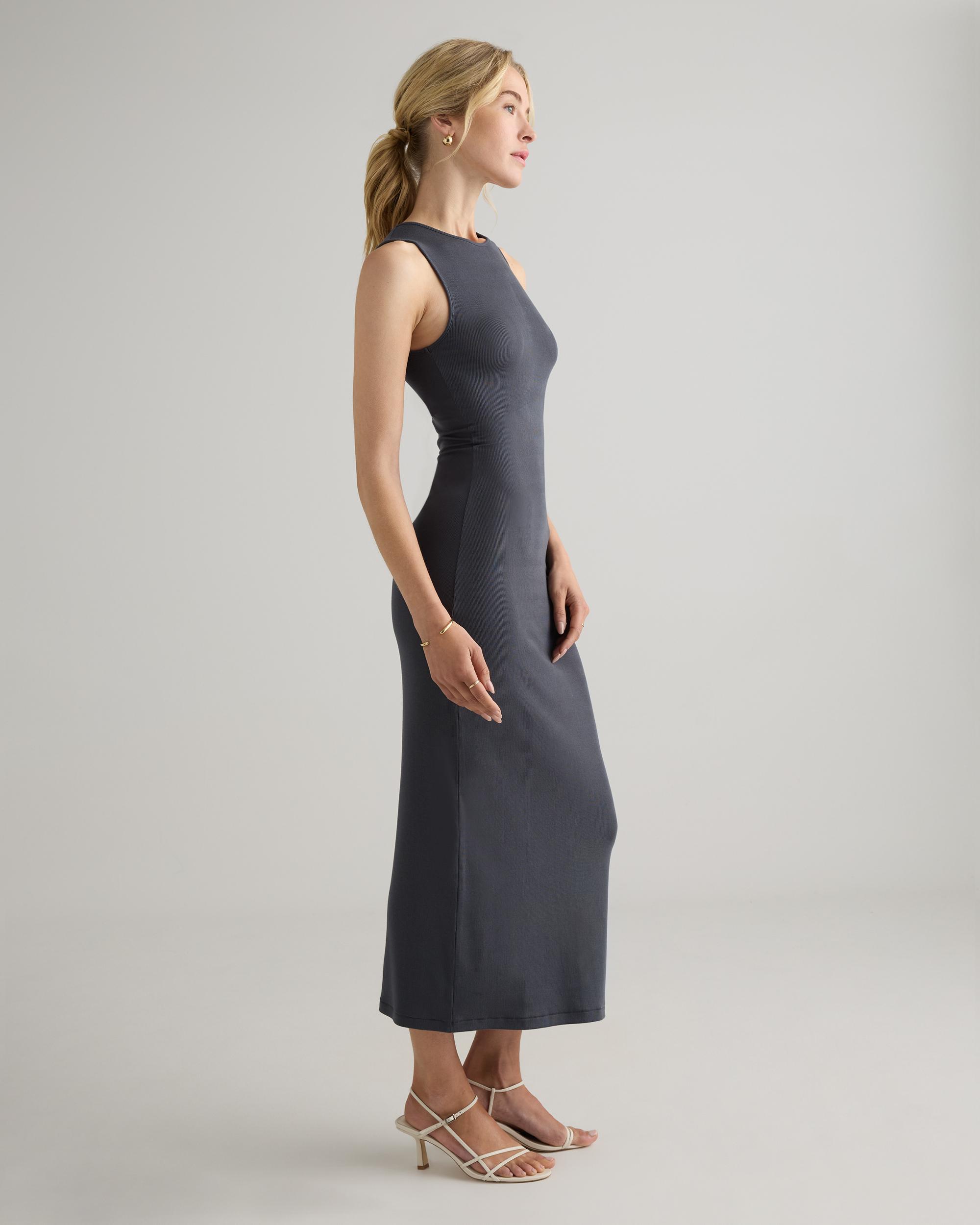 Quince | Women's Tencel Rib Knit Tank Top Midi Dress Size XS Product Image