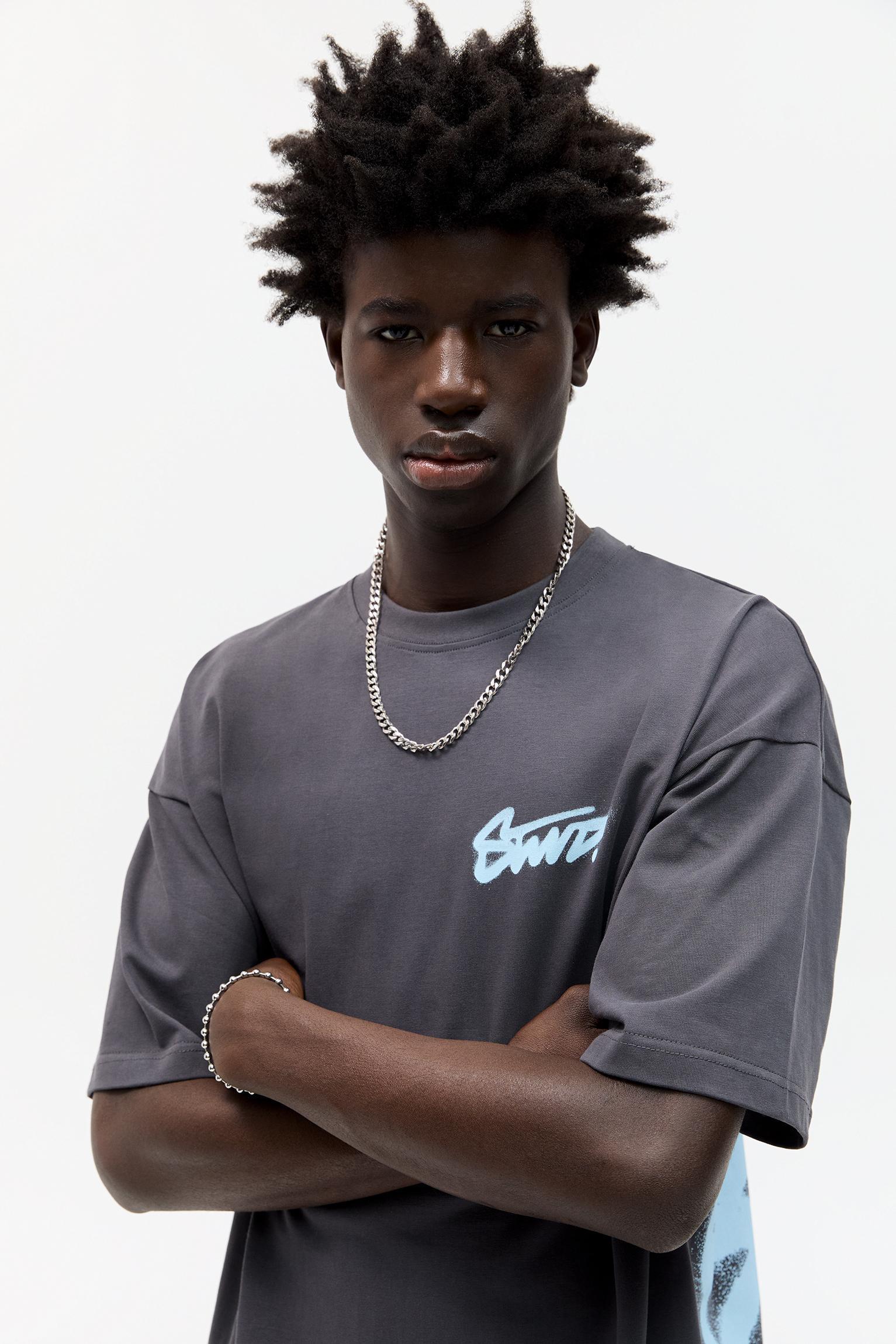 STWD short sleeve T-shirt with graffiti graphic Product Image