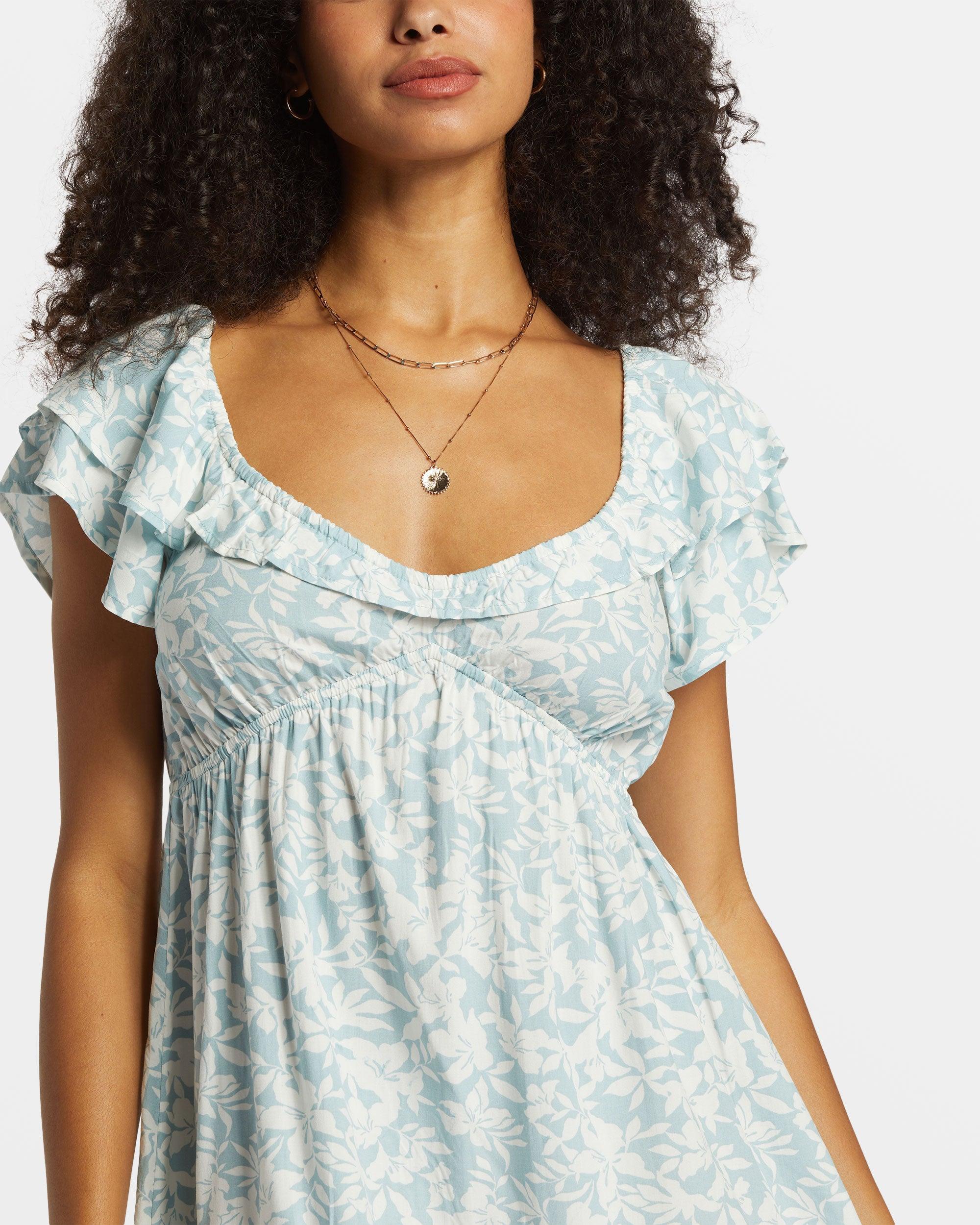 Enchant Me Mini Dress - Dusk Blue Female Product Image