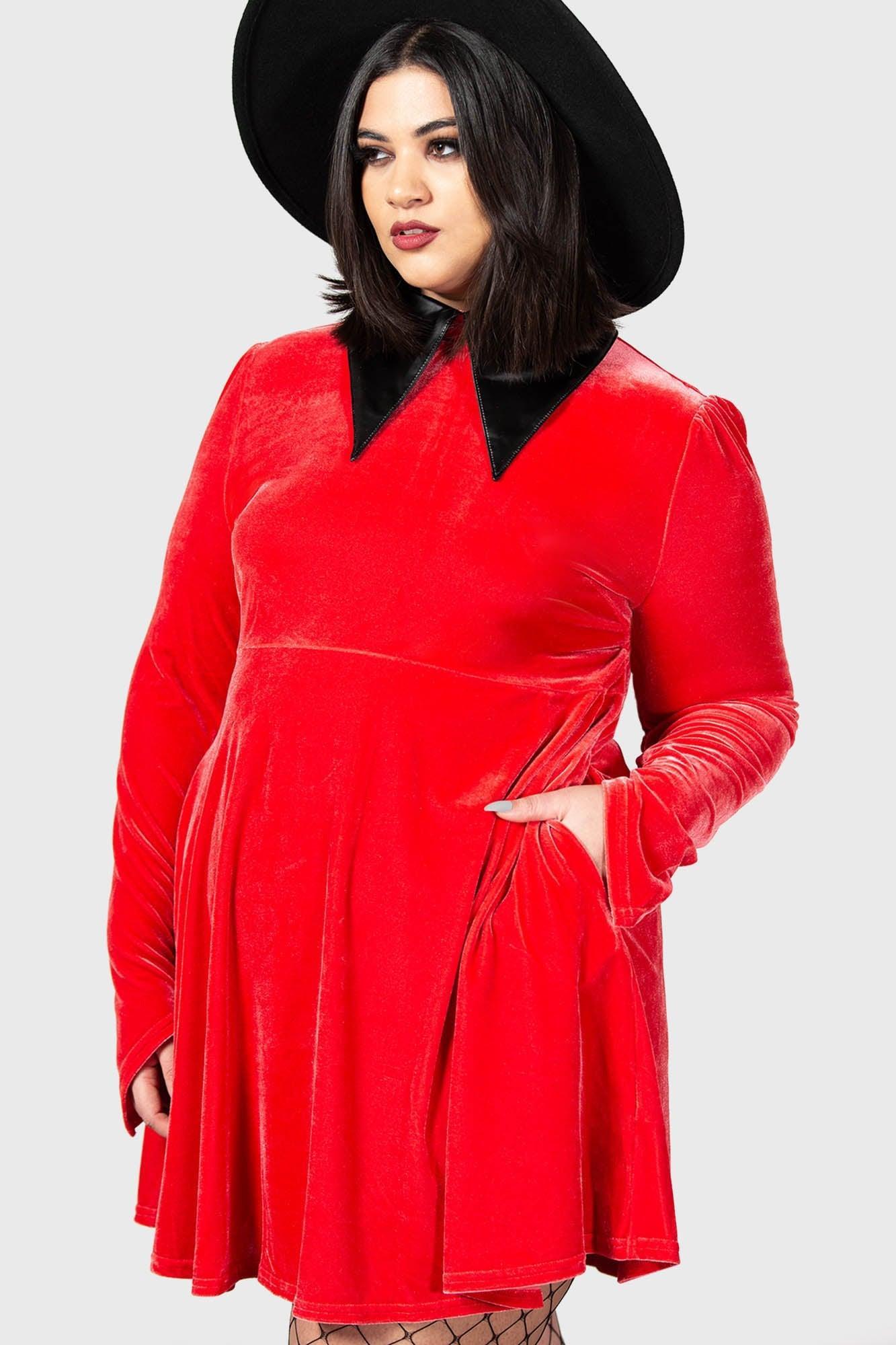 Cathedral II Skater Dress [RED] [PLUS] Female Product Image