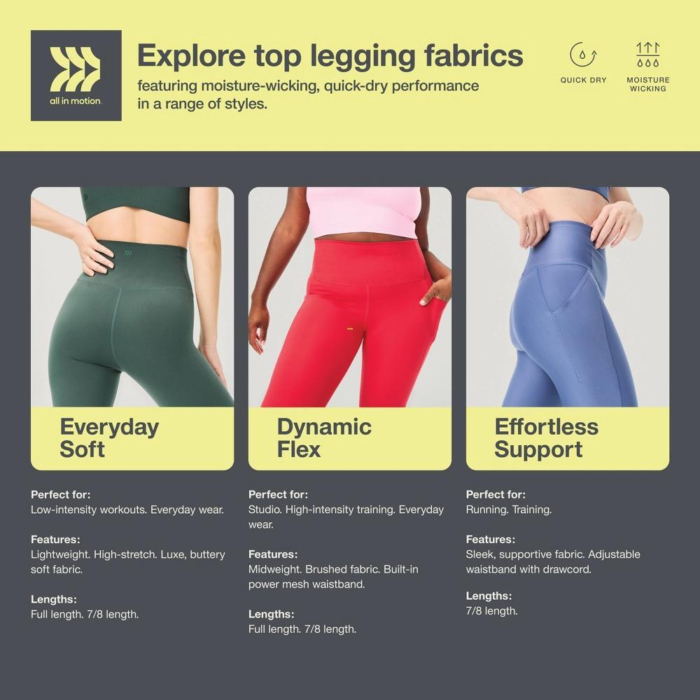 Womens Everyday Soft Ultra High-Rise Pocketed Leggings - All In Motion Black 2X: Moisture Wicking, UPF 50+ Product Image