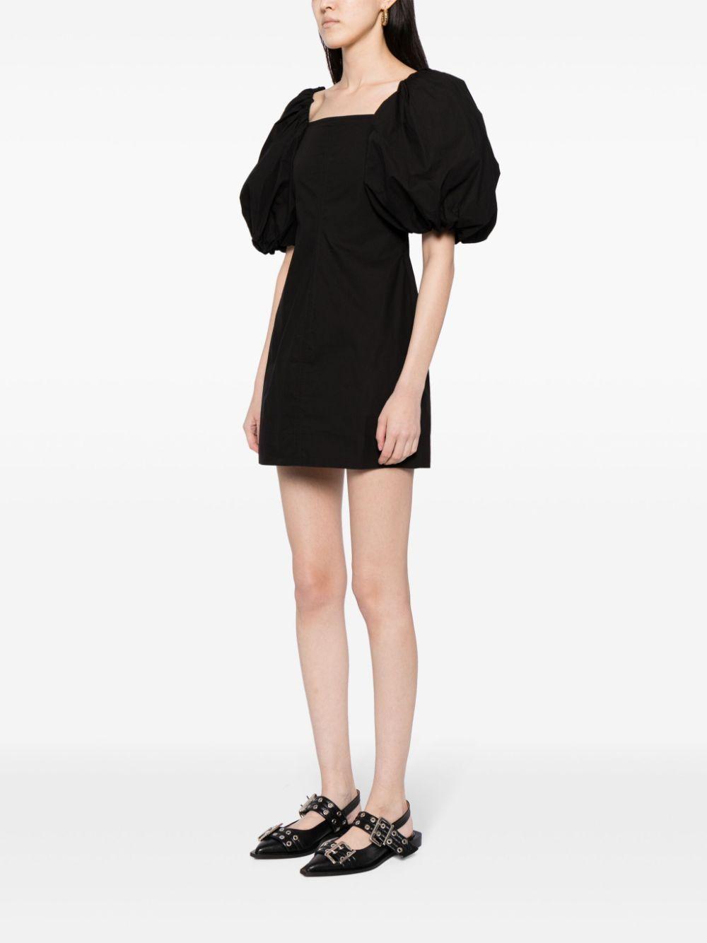 poplin-texture organic-cotton minidress Product Image