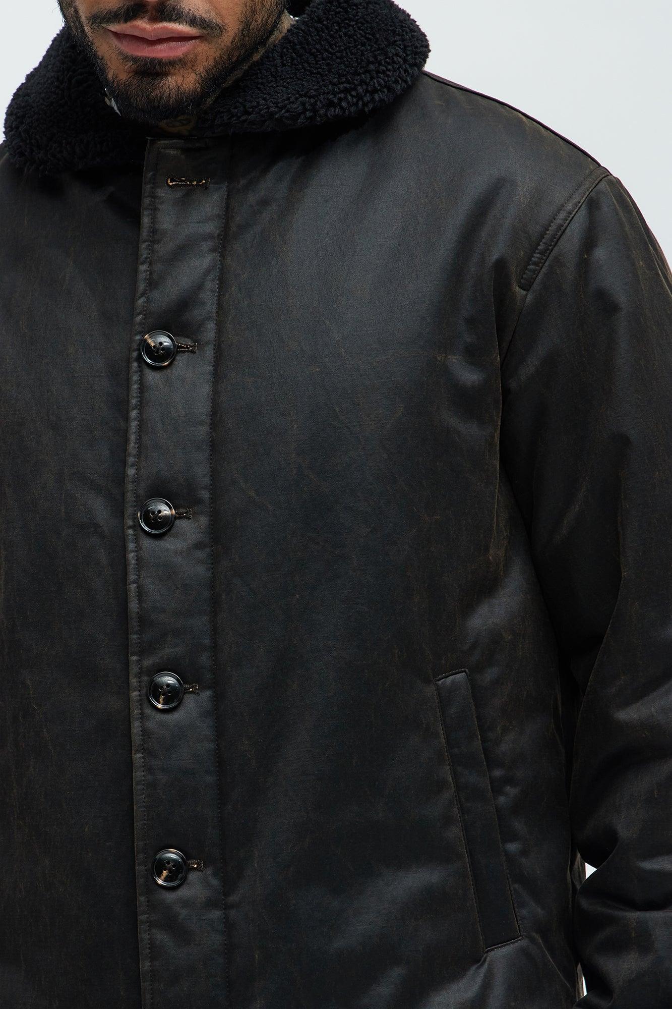 Denali Waxed Sherpa Jacket - Brown Product Image