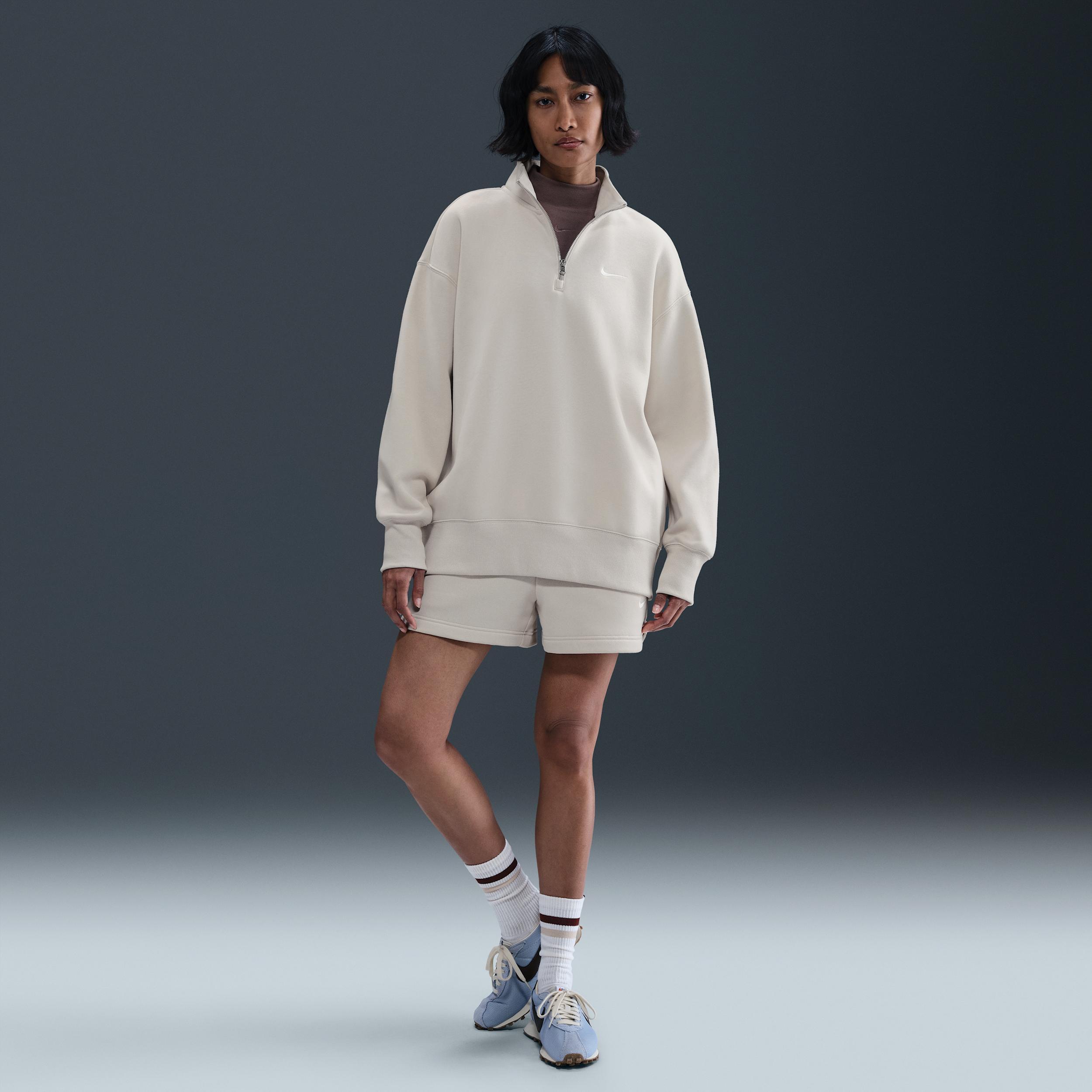 Women's Nike Sportswear Phoenix Fleece Oversized 1/4-Zip Long Sweatshirt Product Image