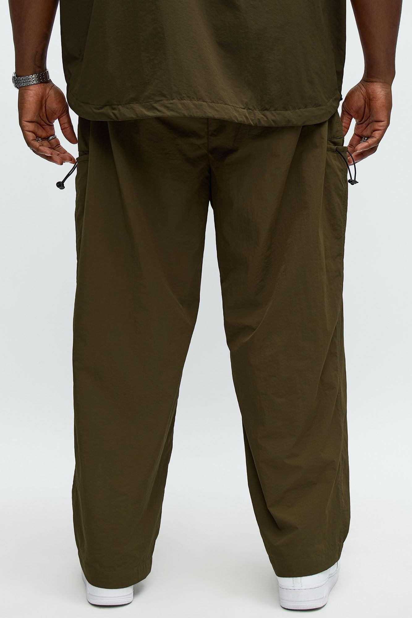 Straight Philip Nylon Pant - Olive Product Image