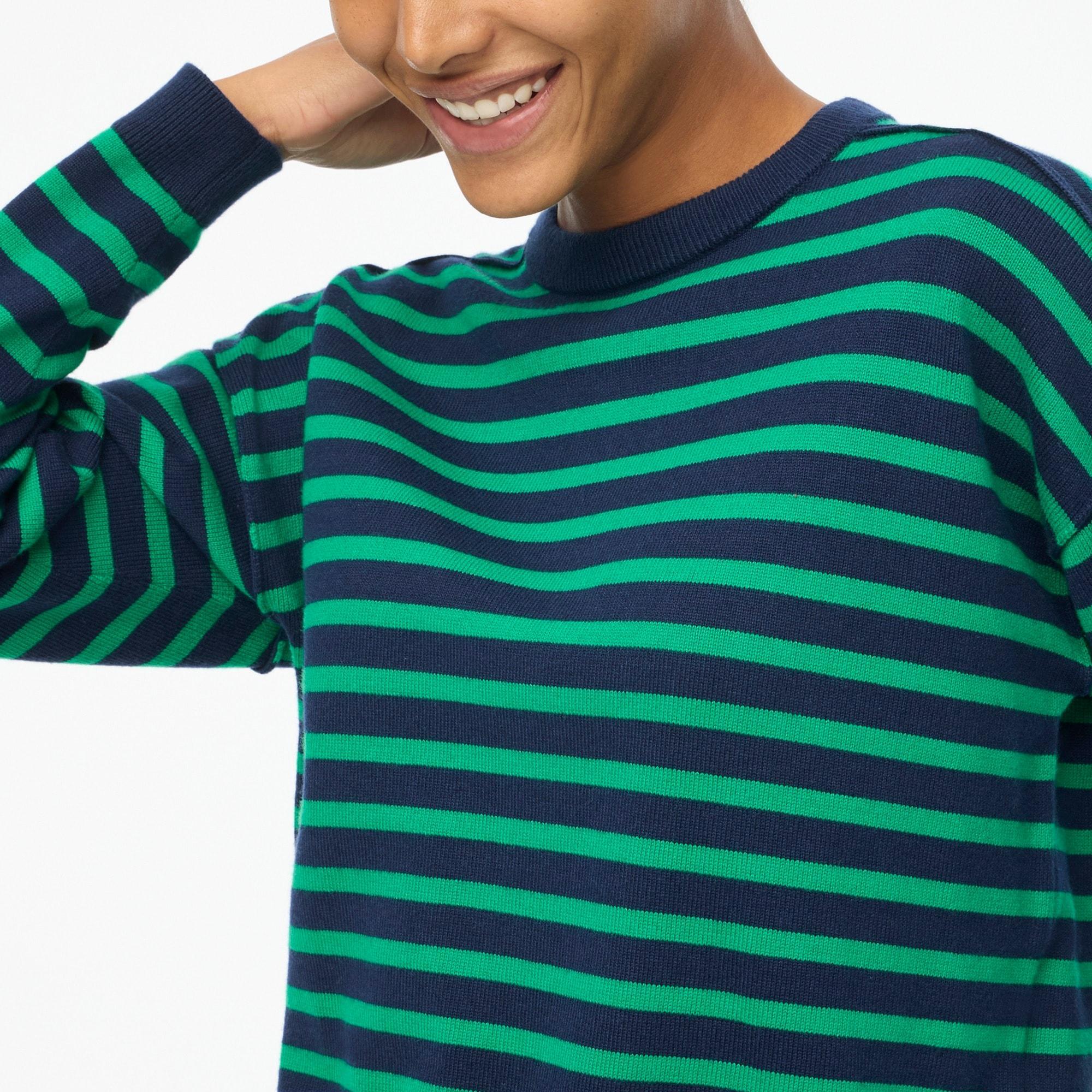 Striped drop-shoulder pullover Product Image