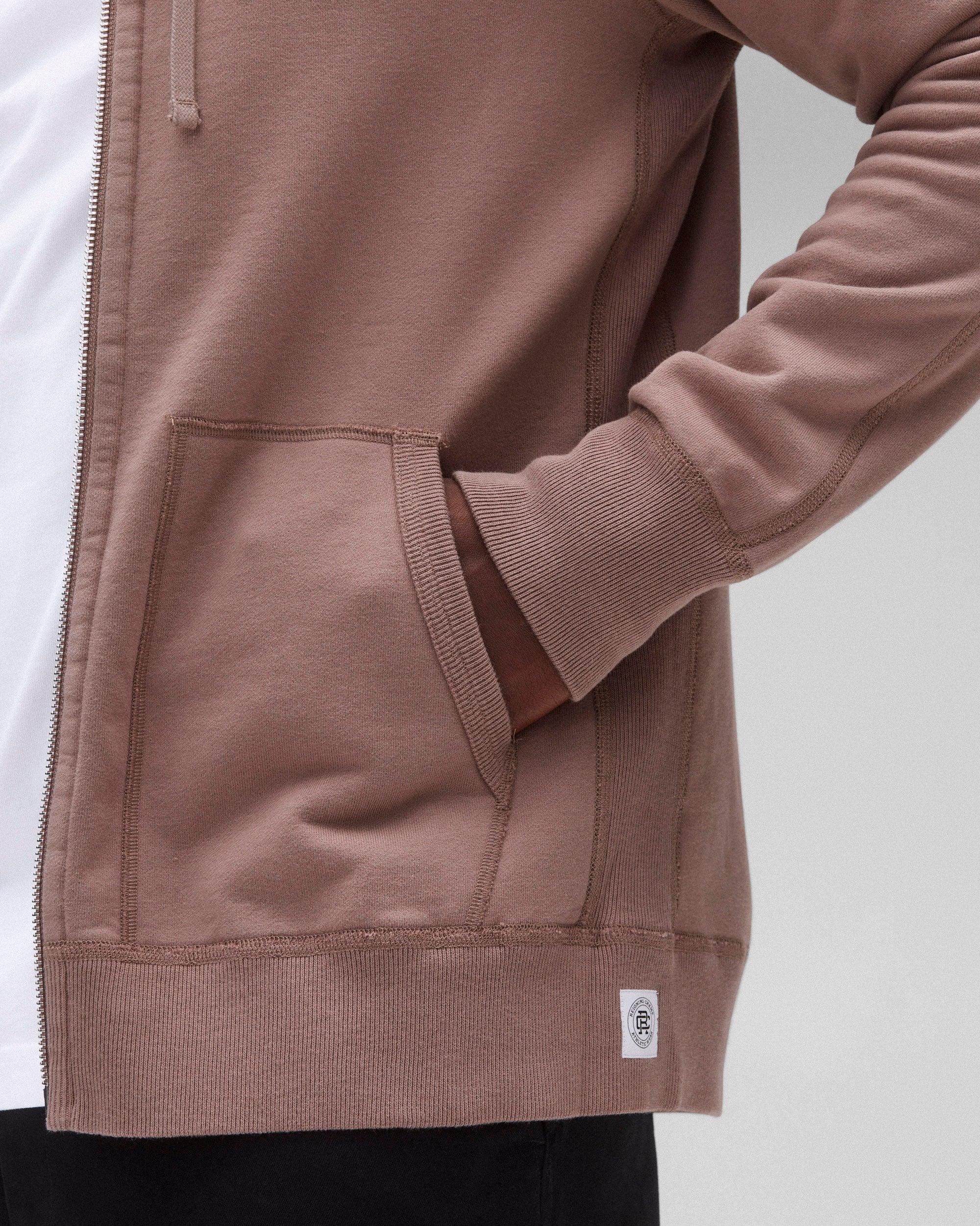 Midweight Terry Slim Zip Hoodie Male Product Image