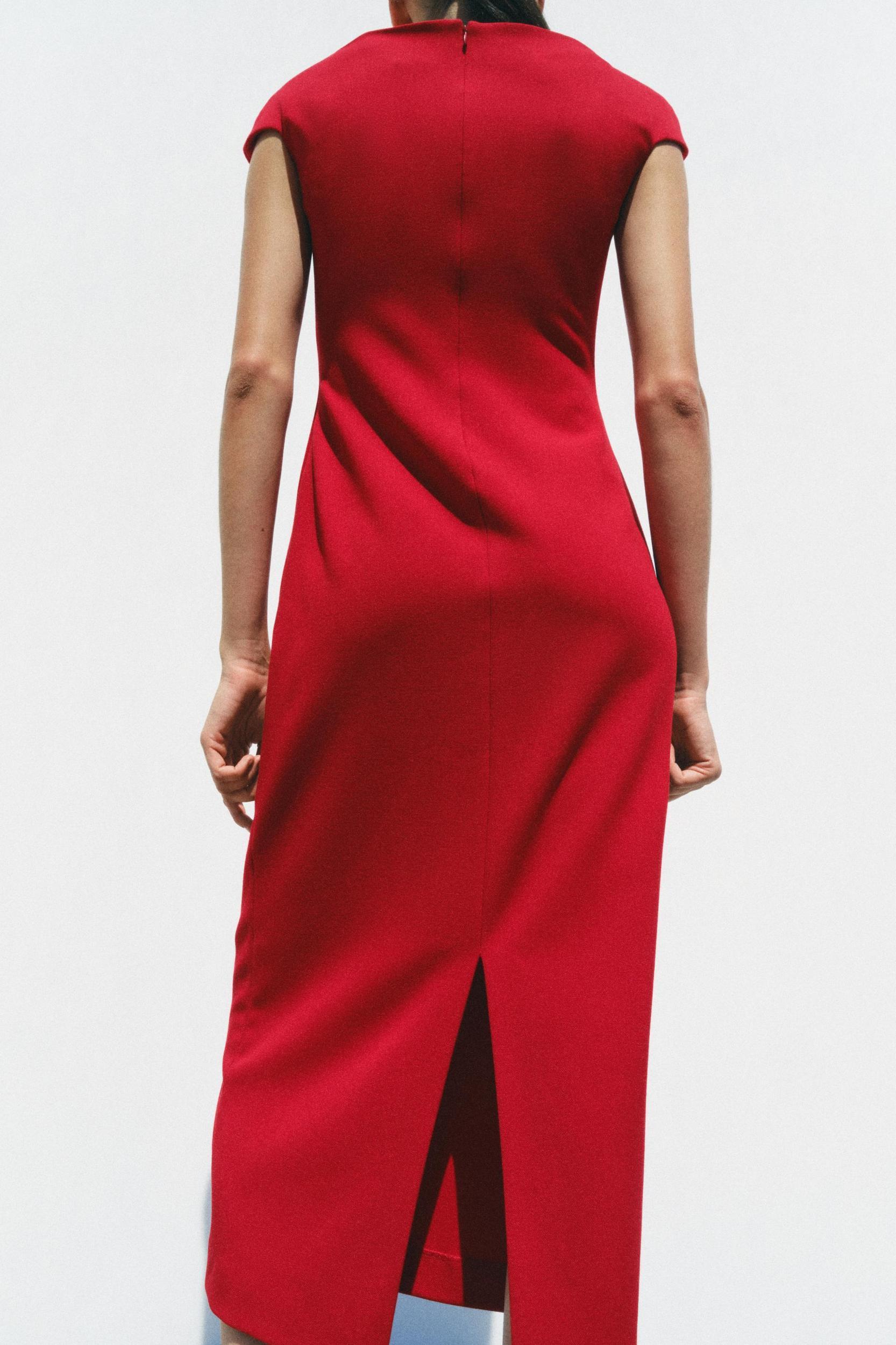 FITTED MIDI DRESS ZW COLLECTION Product Image