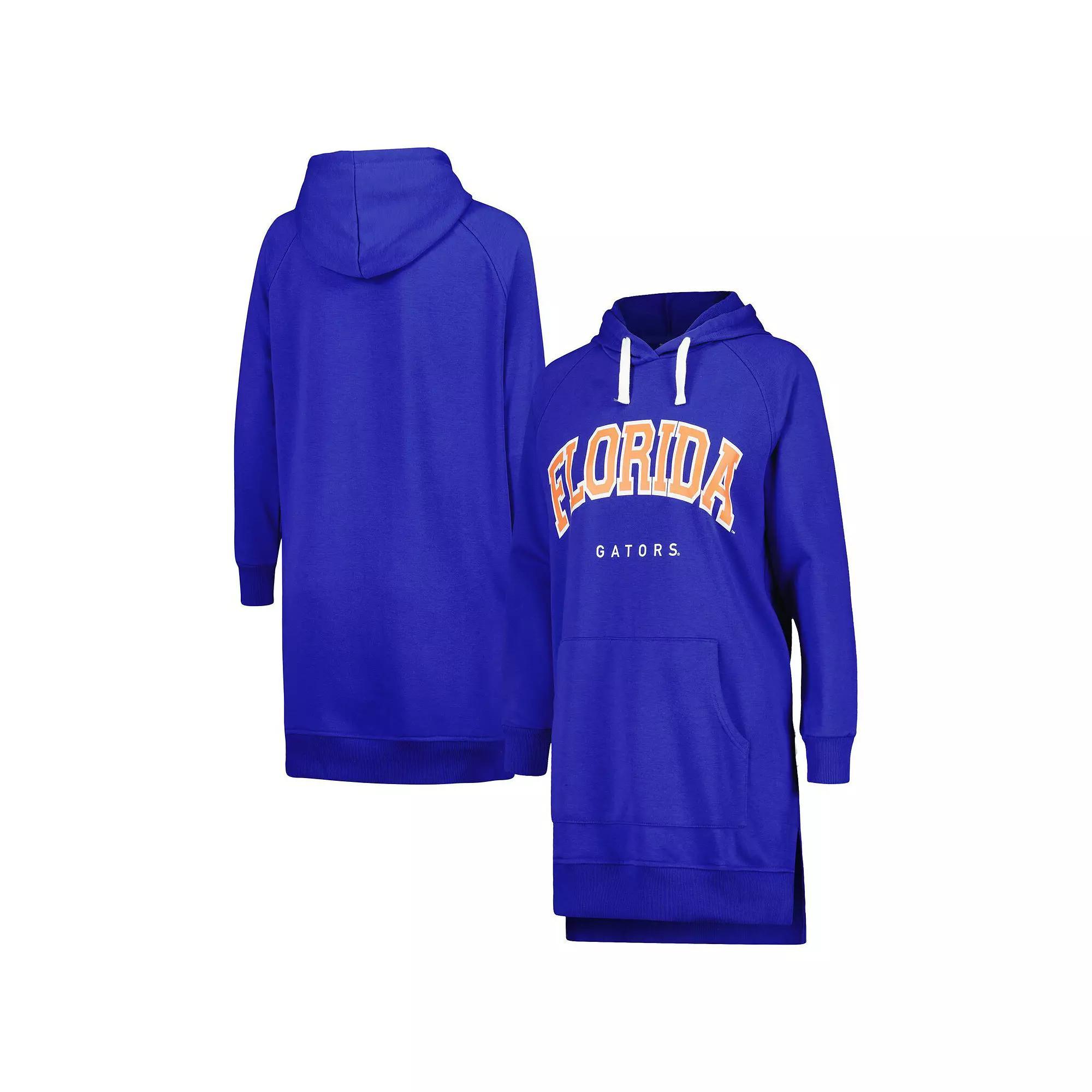 Women's Gameday Couture Royal Florida Gators Take a Knee Raglan Hooded Sweatshirt Dress, Size: Medium, Blue Product Image
