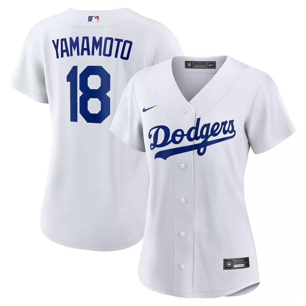 Women's Nike Yoshinobu Yamamoto White Los Angeles Dodgers Home Replica Player Jersey, Size: Medium Product Image