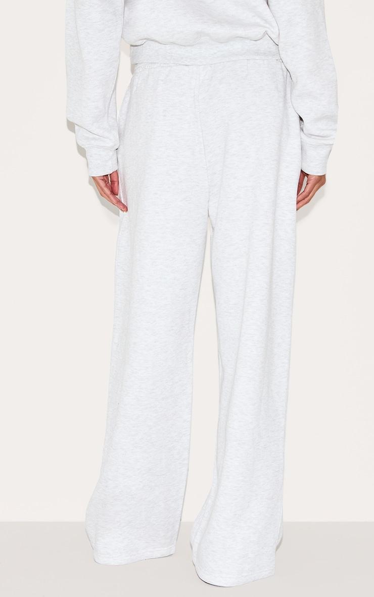 Ash Grey Wide Leg Pintuck Sweatpants Product Image