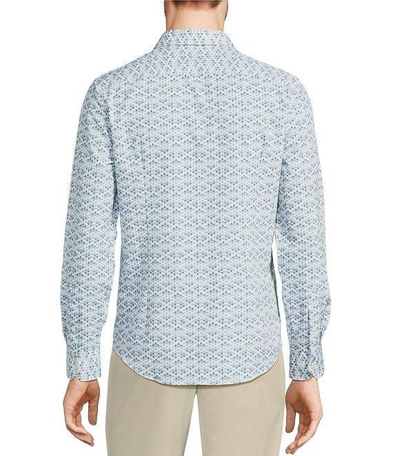 Murano Big & Tall Slim Fit Performance Stretch Diamond Print Long Sleeve Woven Shirt Product Image