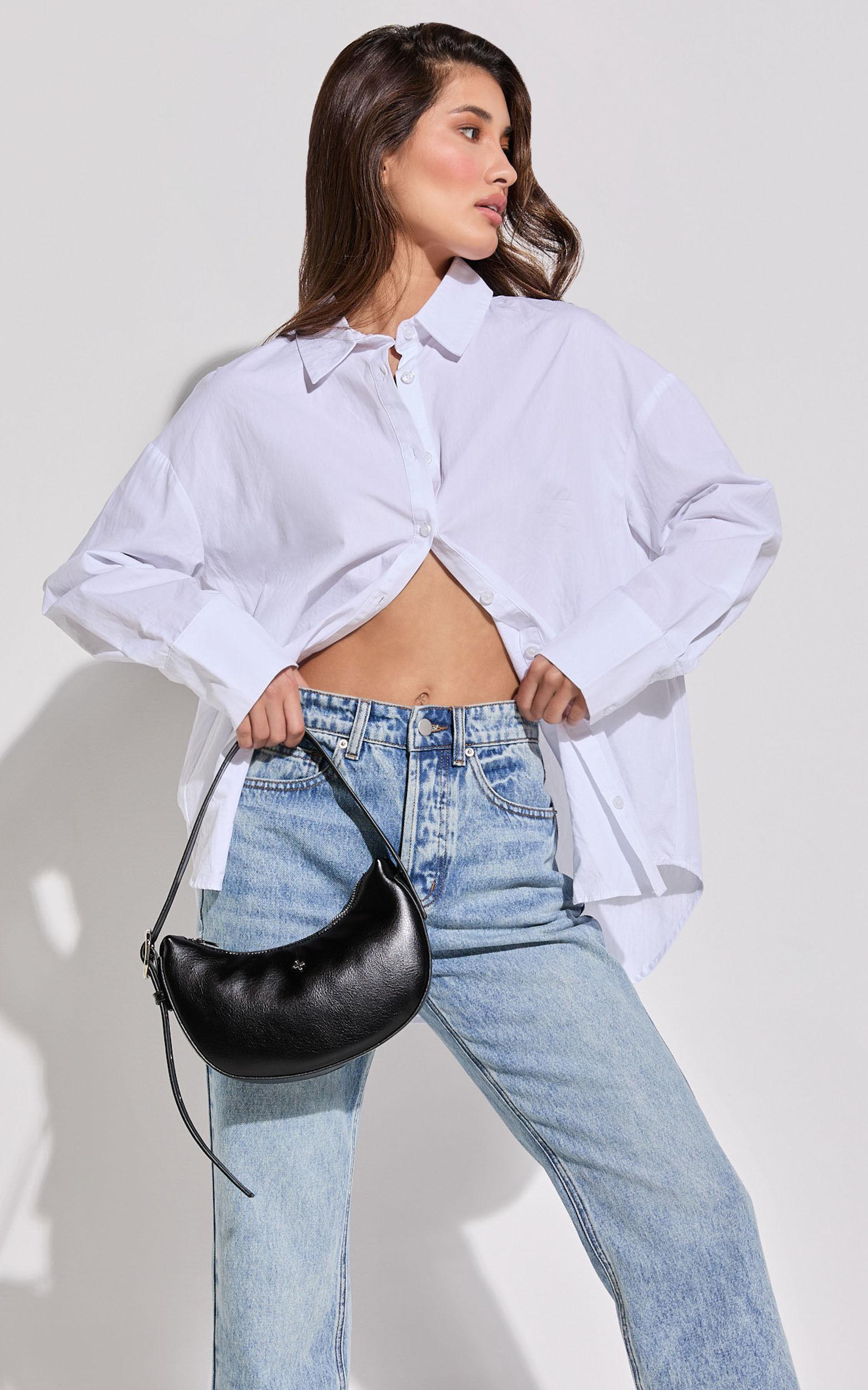 Goldie Shoulder Bag in Black PU Product Image