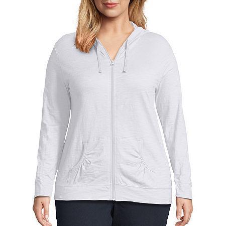 Plus Size Just My Size® Slubbed Hoodie, Women's, Size: 5XL, Process Blue Product Image