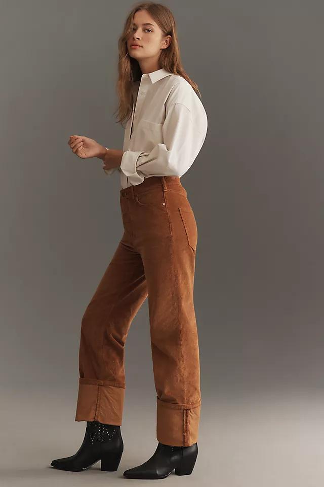 The Scotty Cuffed High-Rise Straight-Leg Jeans by Pilcro: Corduroy Edition Product Image