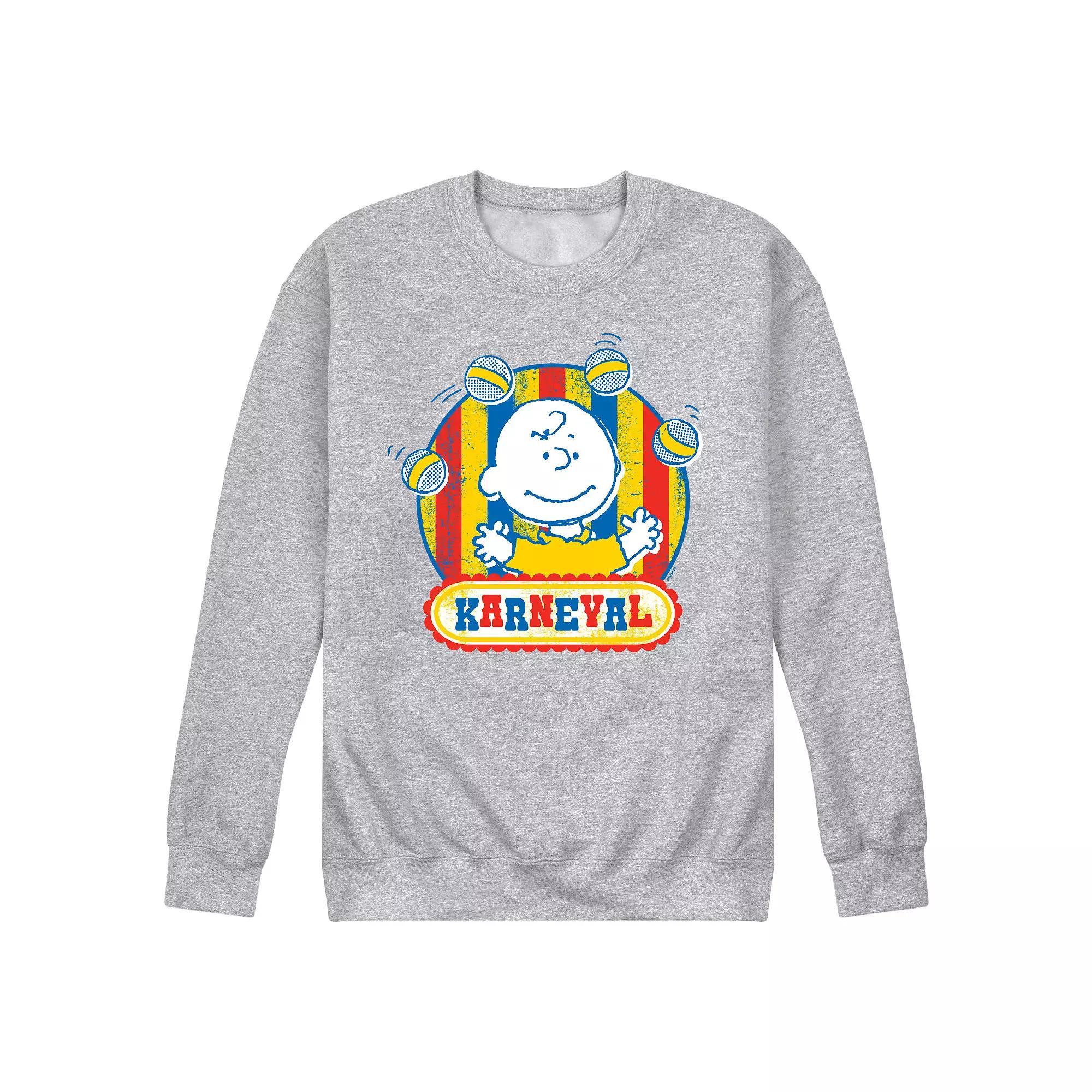 Mens Peanuts Charlie Brown Karneval Fleece Top Product Image