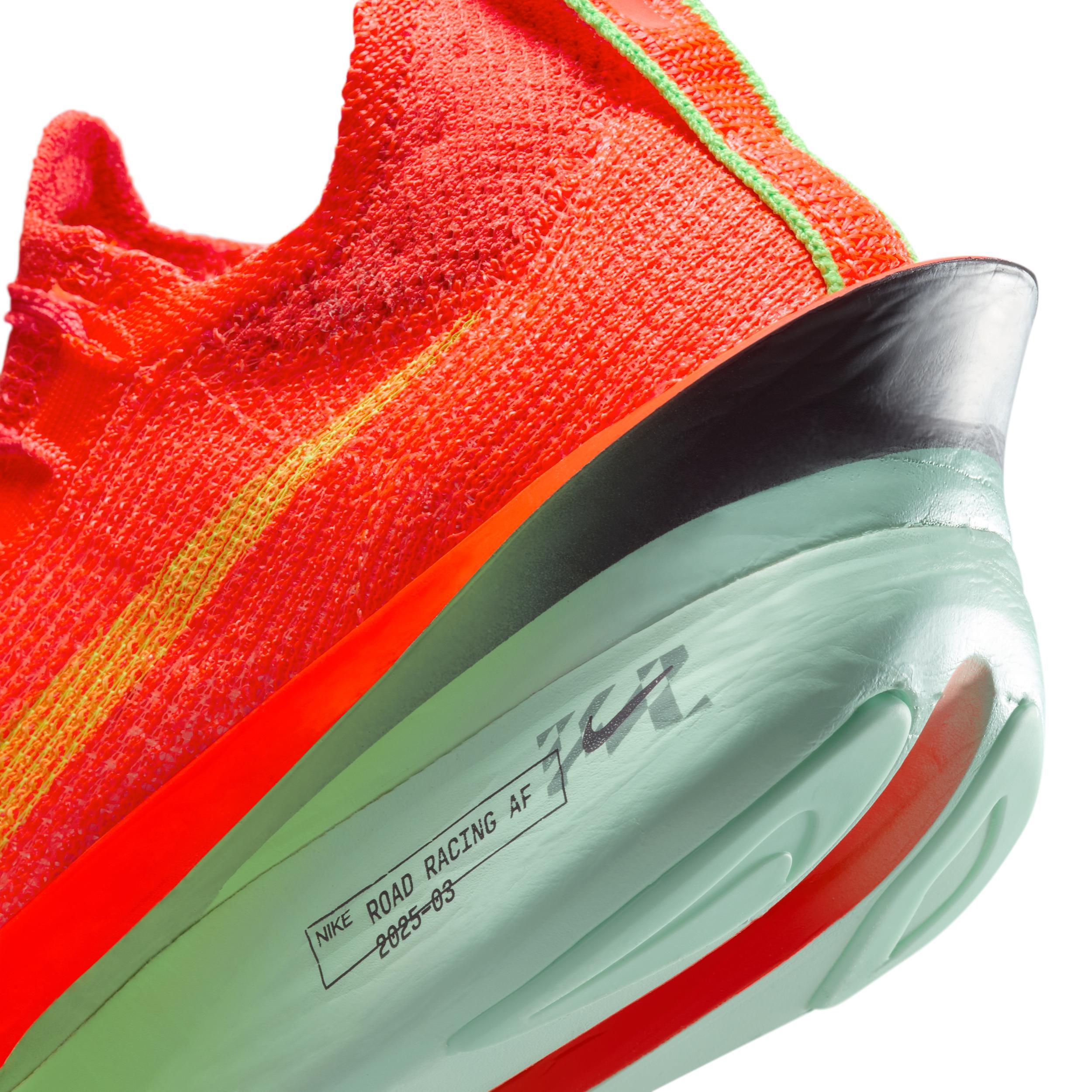 Nike Womens Air Zoom Alphafly 3 Running Shoes in Bright Crimson/Cave Purple/Lime Blast Product Image