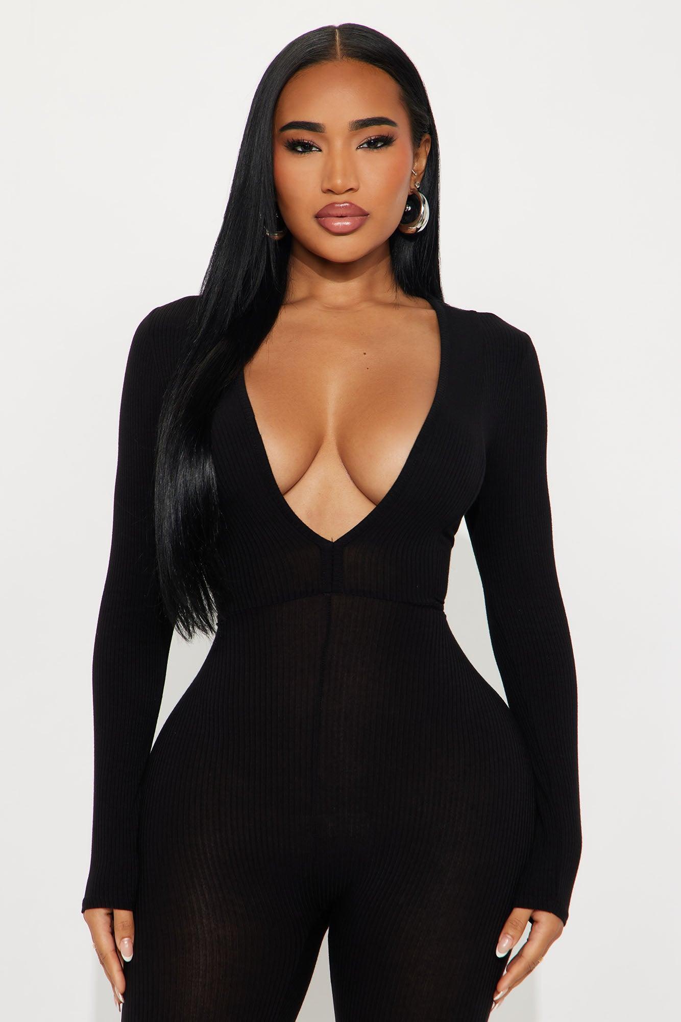 Racine Ribbed Jumpsuit - Black Product Image