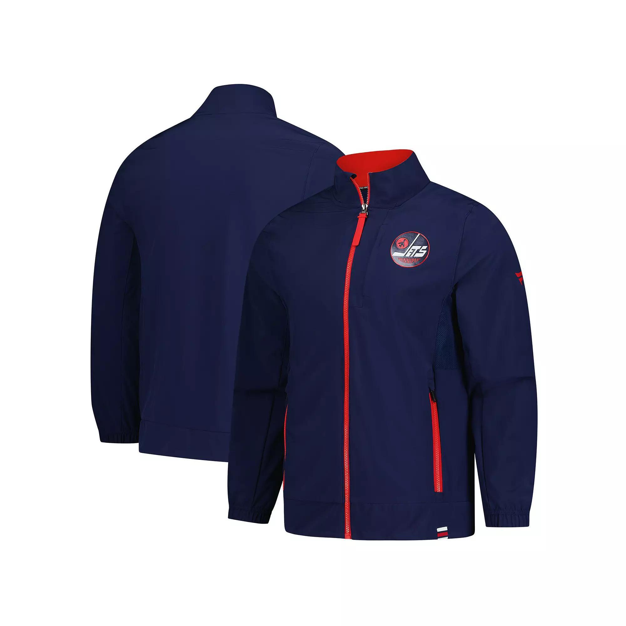 Men's Fanatics Navy Winnipeg Jets Woven Rink Full-Zip Jacket, Size: Large, Jts Blue Product Image