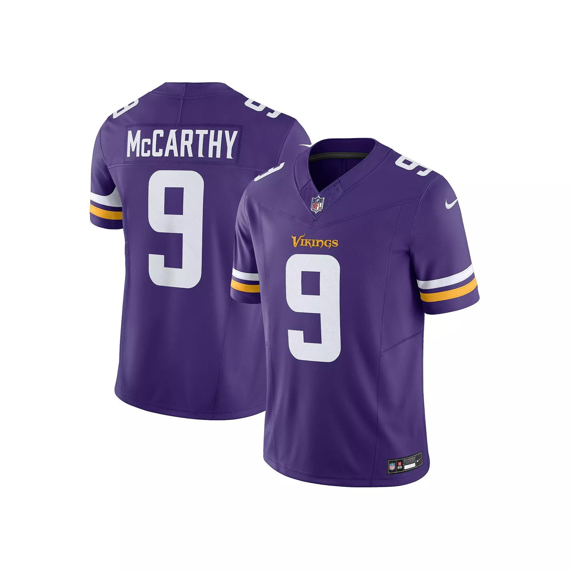 Men's Nike J.J. McCarthy Purple Minnesota Vikings Vapor F.U.S.E. Limited Jersey, Size: 3XL Product Image