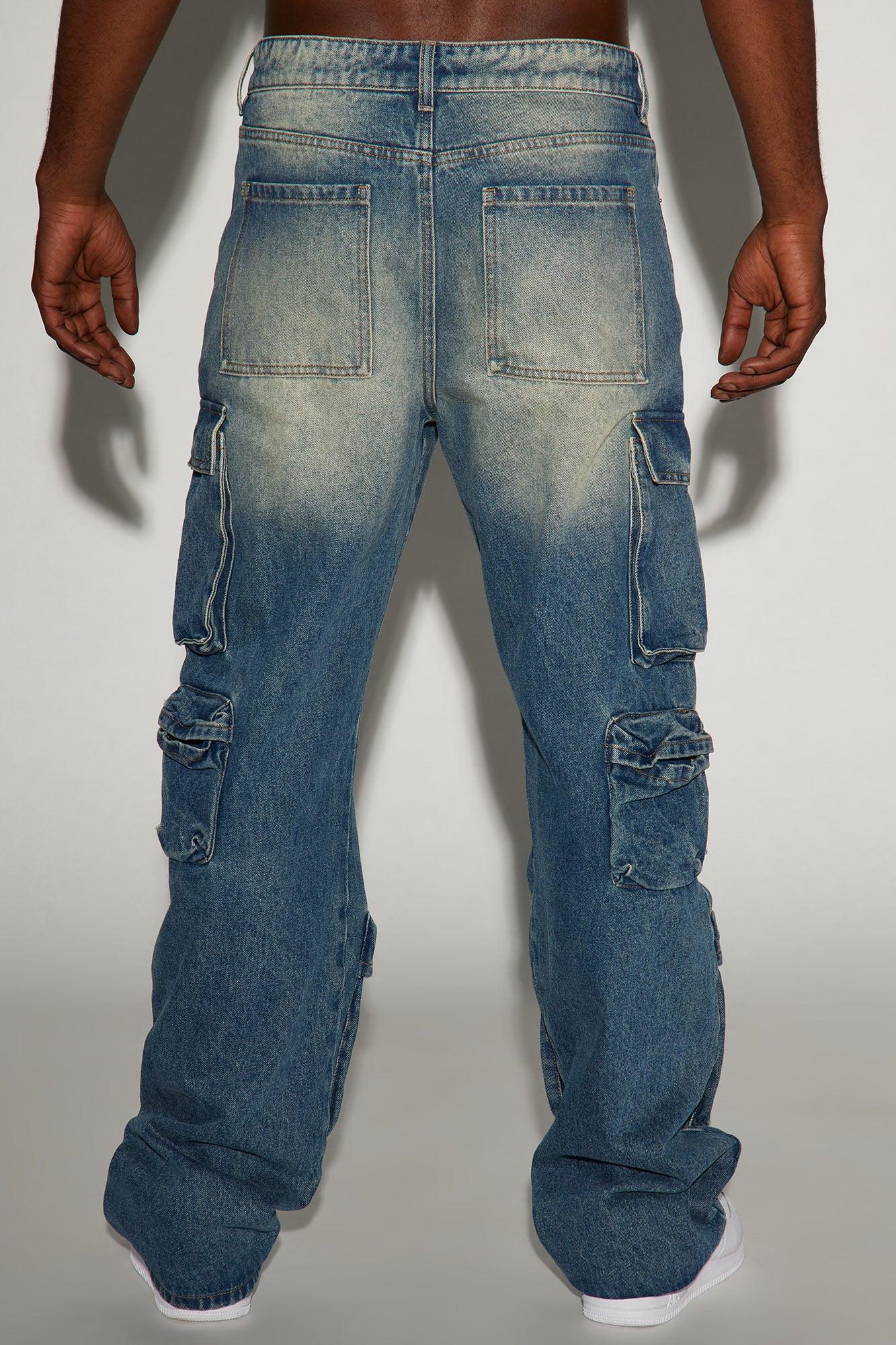 Stay Looking Rigid Straight Carpenter Jeans - VintageBlueWash Product Image