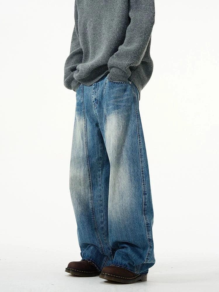 RT No. 18701 RECONSTRUCTED WASHED BLUE DENIM JEANS Product Image
