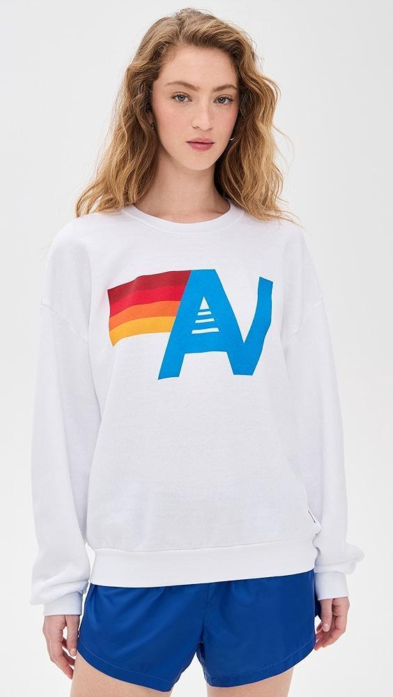 Aviator Nation Logo Relaxed Crew Sweatshirt | Shopbop Product Image