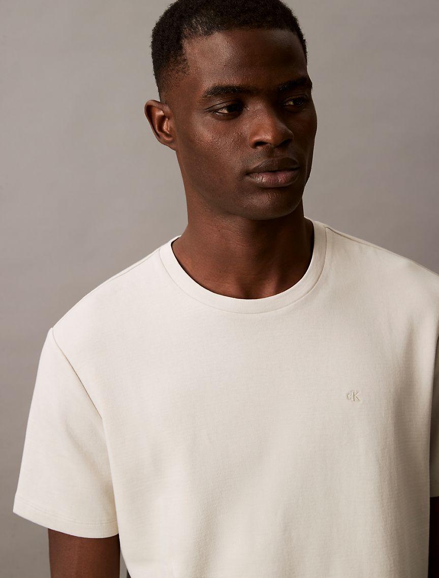 Calvin Klein Men's Cotton Combed Rib Classic T-Shirt - White - M Product Image
