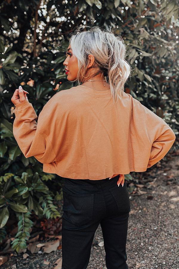 Newly Obsessed Crop Top In Camel Product Image