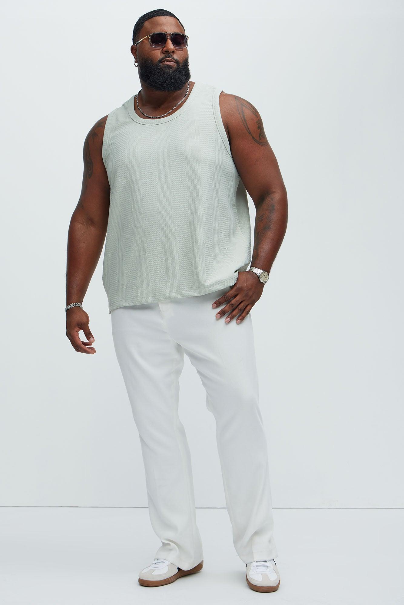 Angelo Textured Tank - Sage Product Image
