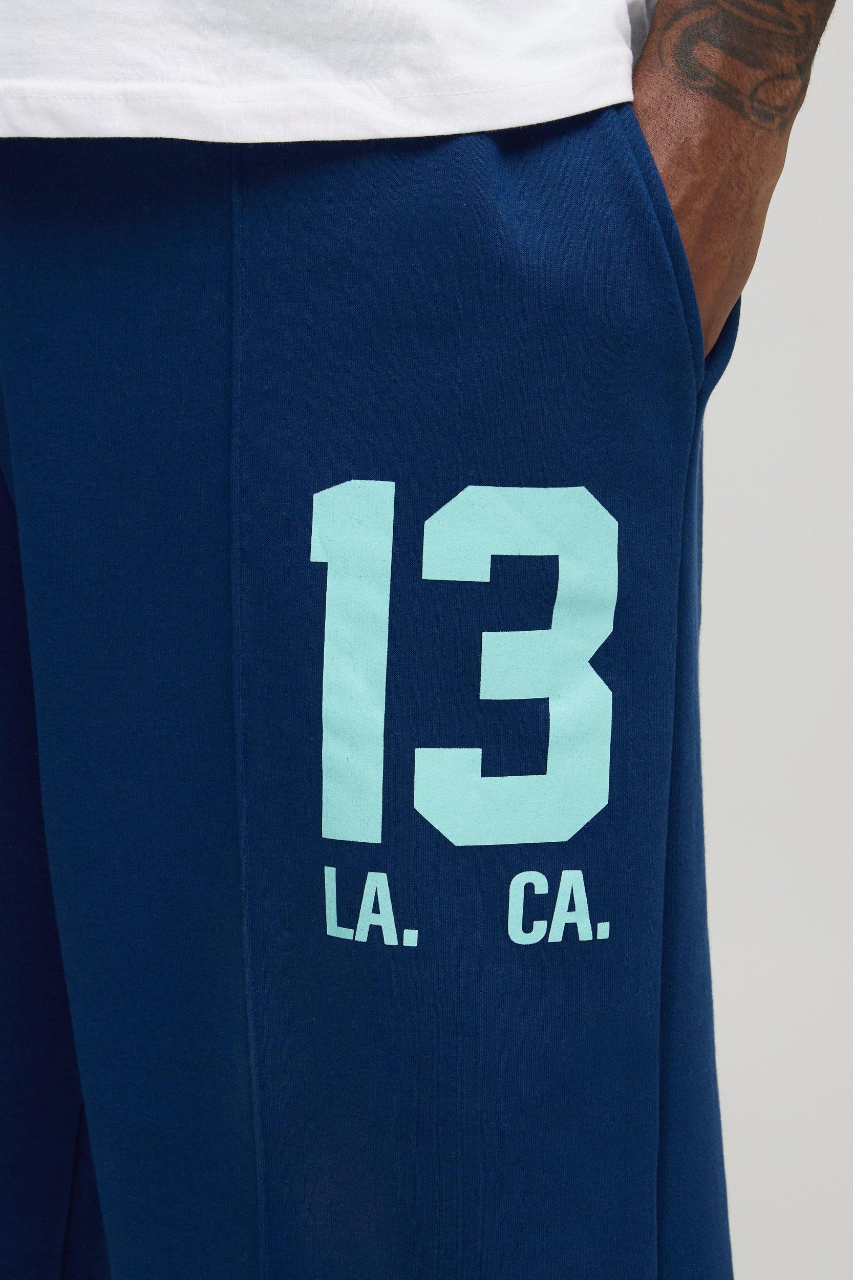Plus 13 Varsity Oversized Sweatpants | boohooMAN USA Product Image