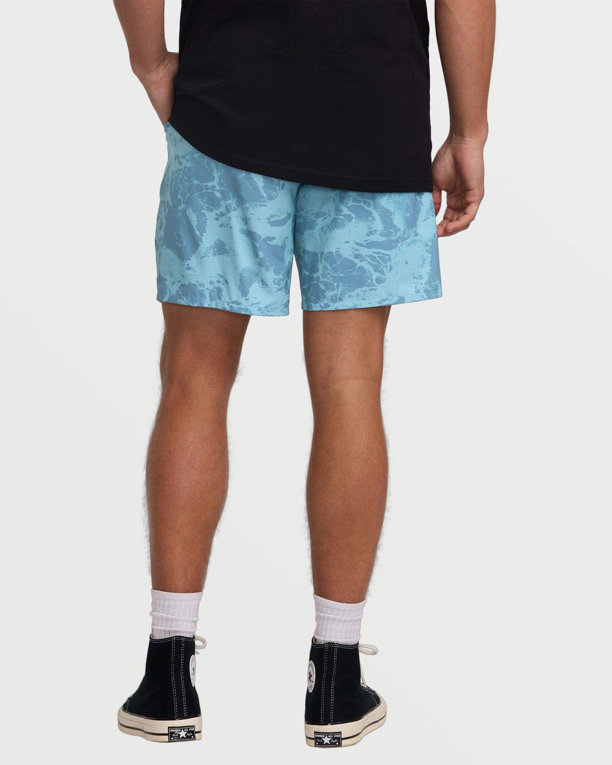 Surftrek Perforated Elastic 17" Hybrid Shorts - Glacier Blue Male Product Image
