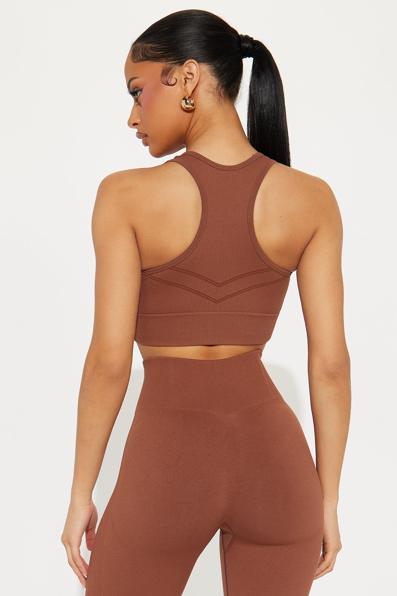 Good Stretch Seamless Sports Bra - Mocha Product Image